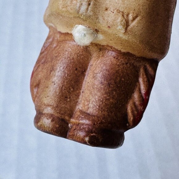 Native American Indian Doll German Hertwig Bisque Porcelain Headdress‎ 2.75" H - Picture 10 of 11